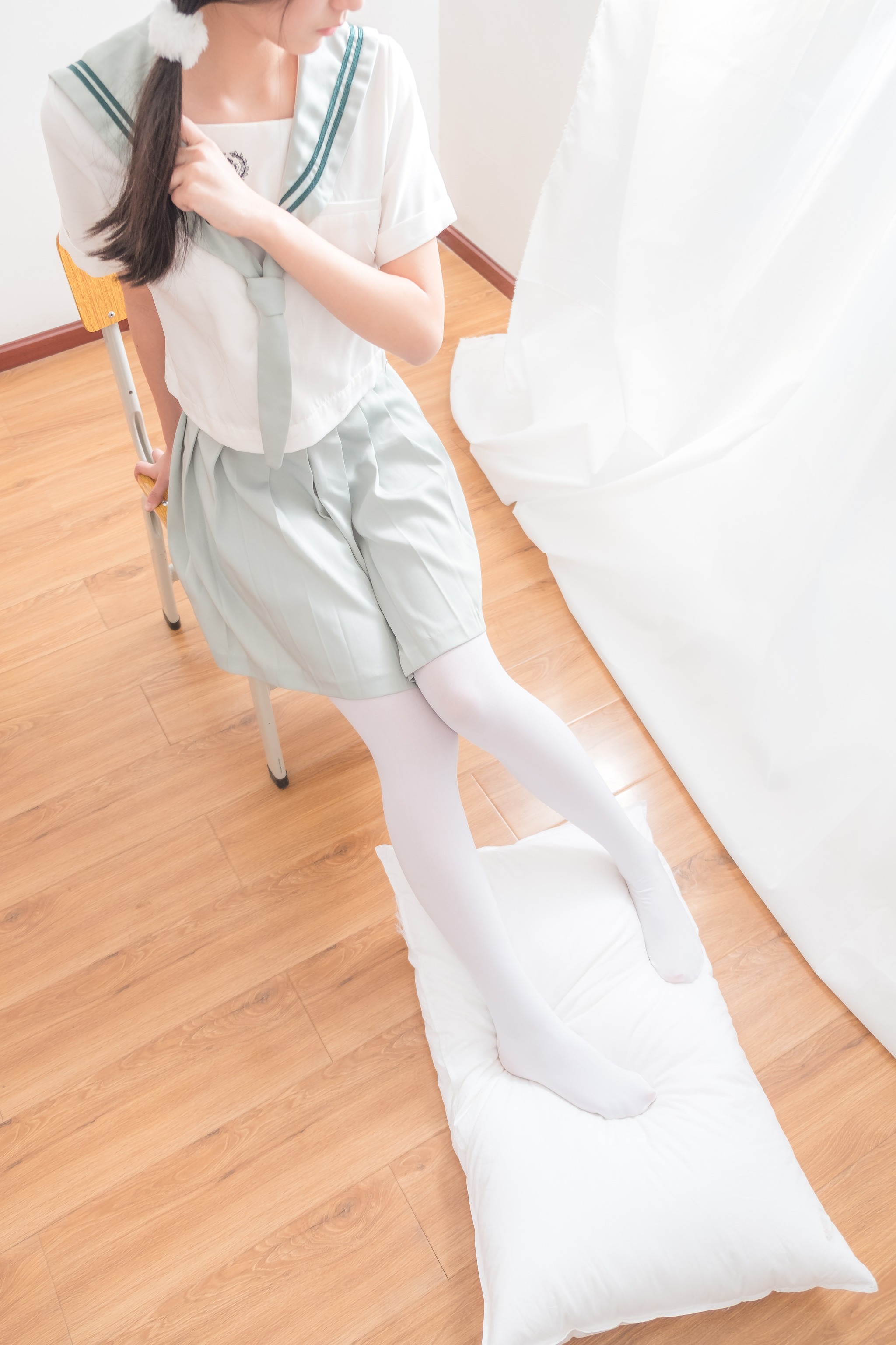 喵写真 VOL.025 双马尾学妹白丝 [63P]-XikXak